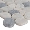 Msi Black And White Pebbles SAMPLE Marble Mesh-Mounted Mosaic Tile ZOR-MD-0102-SAM - alternate 2